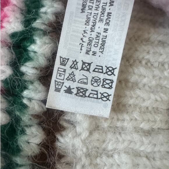 Zara | Rainbow Striped Collared Chunky Knit Cardigan | Size Small - Picture 10 of 10